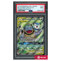 Blastoise & Piplup GX - Cosmic Eclipse - 215 - PSA 9 - 78841368 - Deck Out Gaming