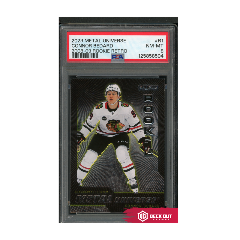 Connor Bedard - 2008-09 Rookie Retro - 2023 Metal Universe - R1 - PSA 8 - 125858504 - Deck Out Gaming
