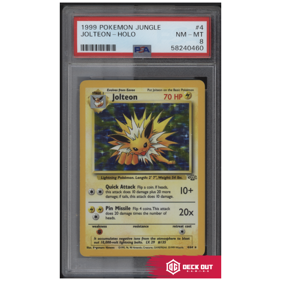 Jolteon - Jungle - 4 - PSA 8 - 58240460 - Deck Out Gaming