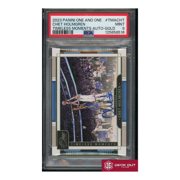 Chet Holmgren - Timeless Moments Auto Gold - 2023 Panini One And One - 9/10 - TMACHT - PSA 9 - 125858516