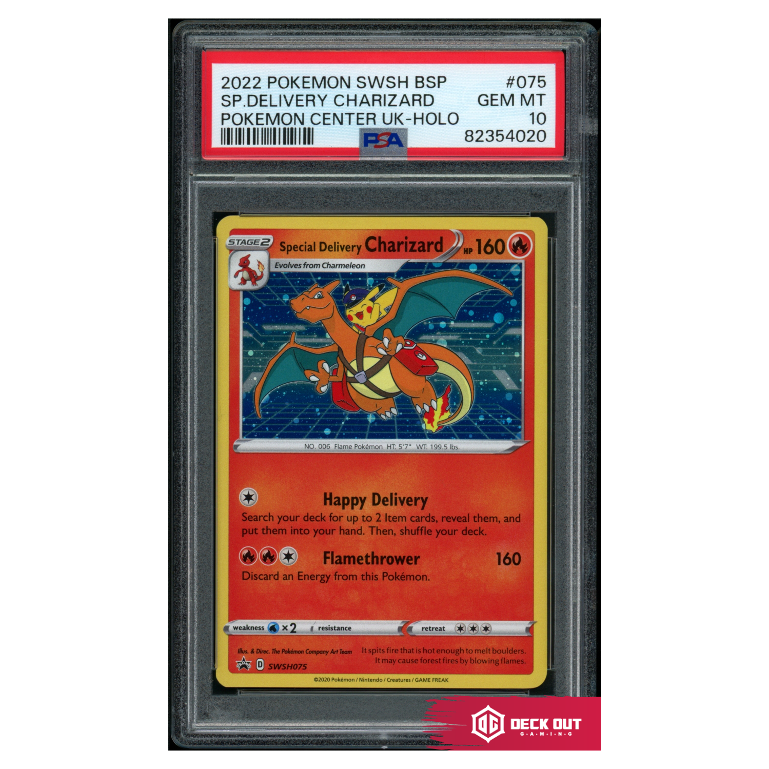 Special Delivery Charizard - SWSH Promos - SWSH075 - PSA 10 - 82354020