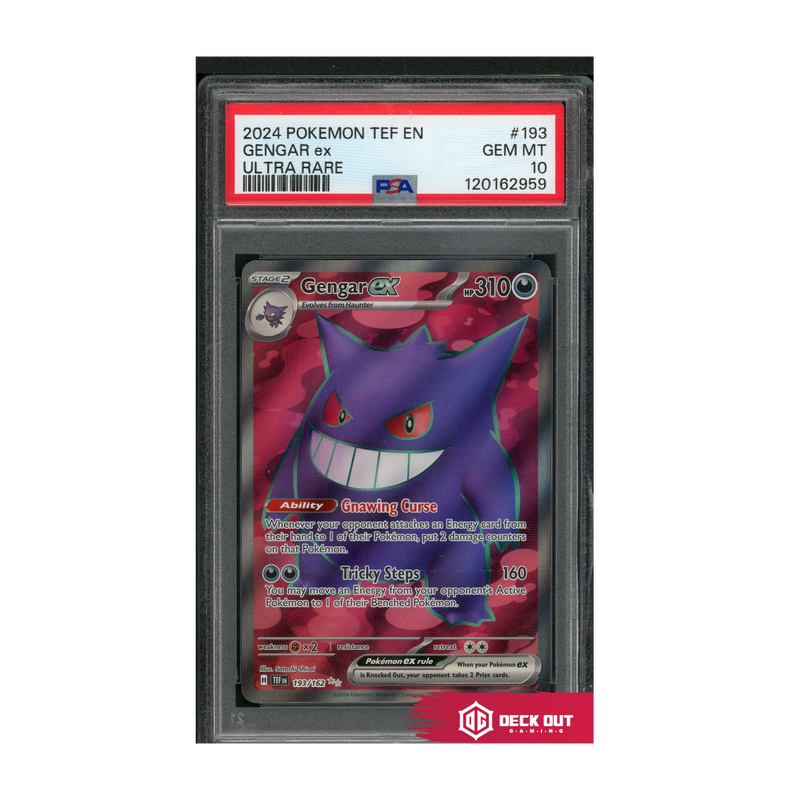 Gengar ex - 2024 Pokemon TEF EN - 193 - PSA 10 - 120162959 - Deck Out Gaming