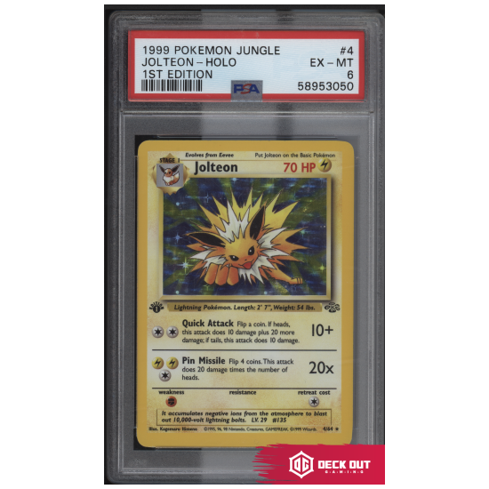 Jolteon - Jungle 1st Edition - 4 - PSA 6 - 58953050 - Deck Out Gaming