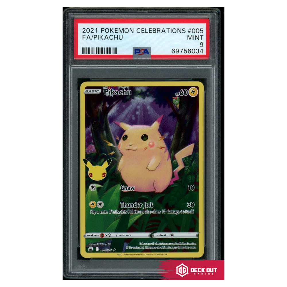 Pikachu - Celebrations - 005 - PSA 9 - 697756034 - Deck Out Gaming