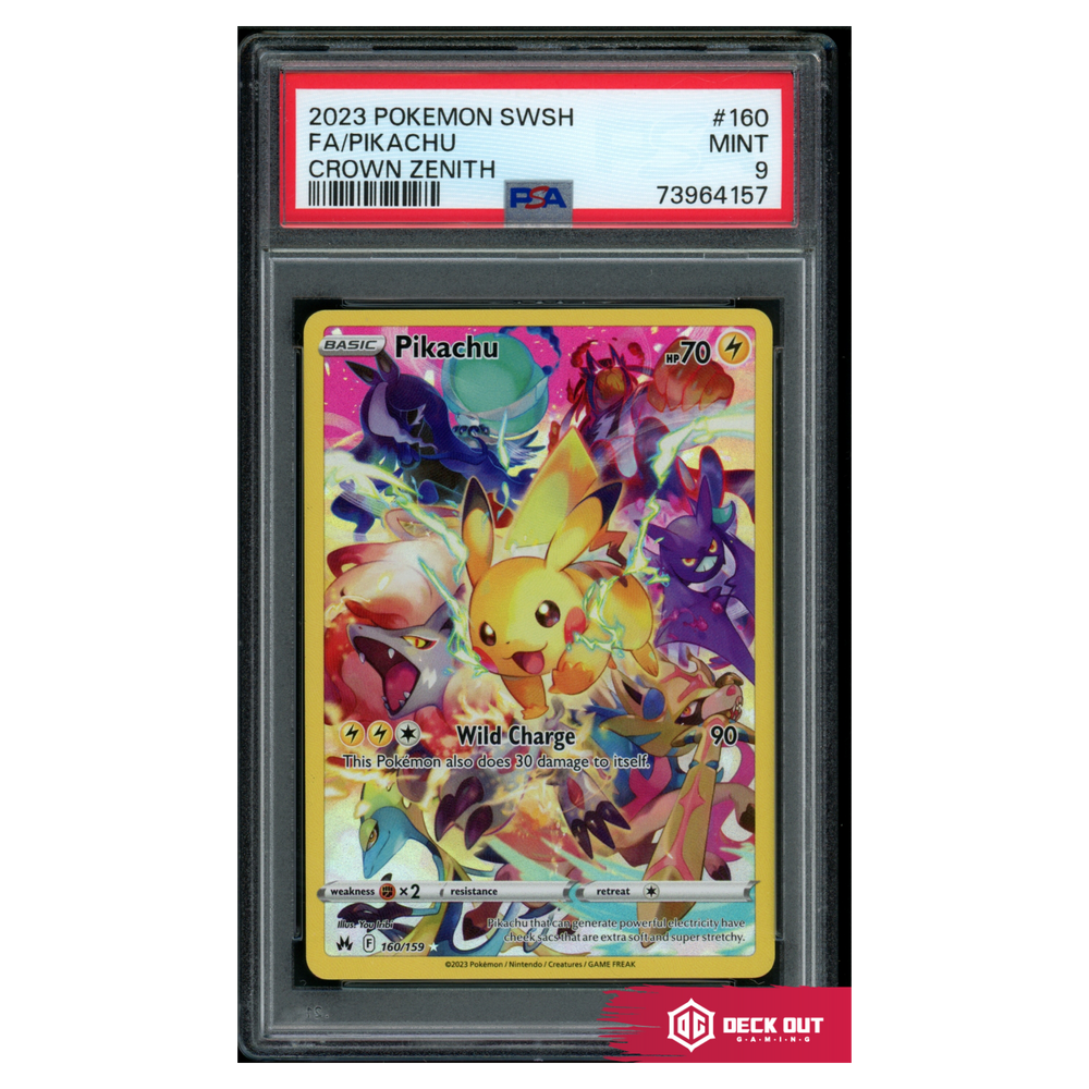 Pikachu - Crown Zenith - 160 - PSA 9 - 73964157 - Deck Out Gaming