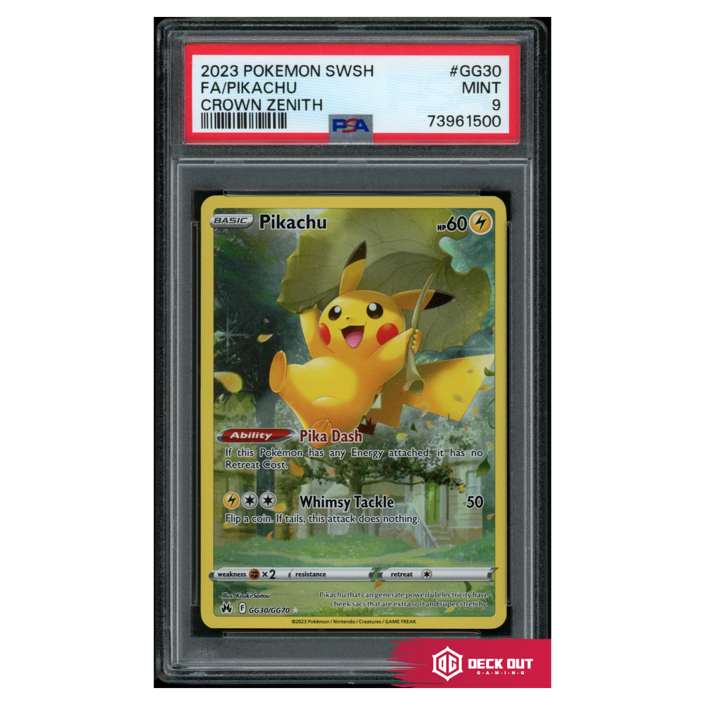 Pikachu - Crown Zenith - GG30 - PSA 9 - 73961500 - Deck Out Gaming