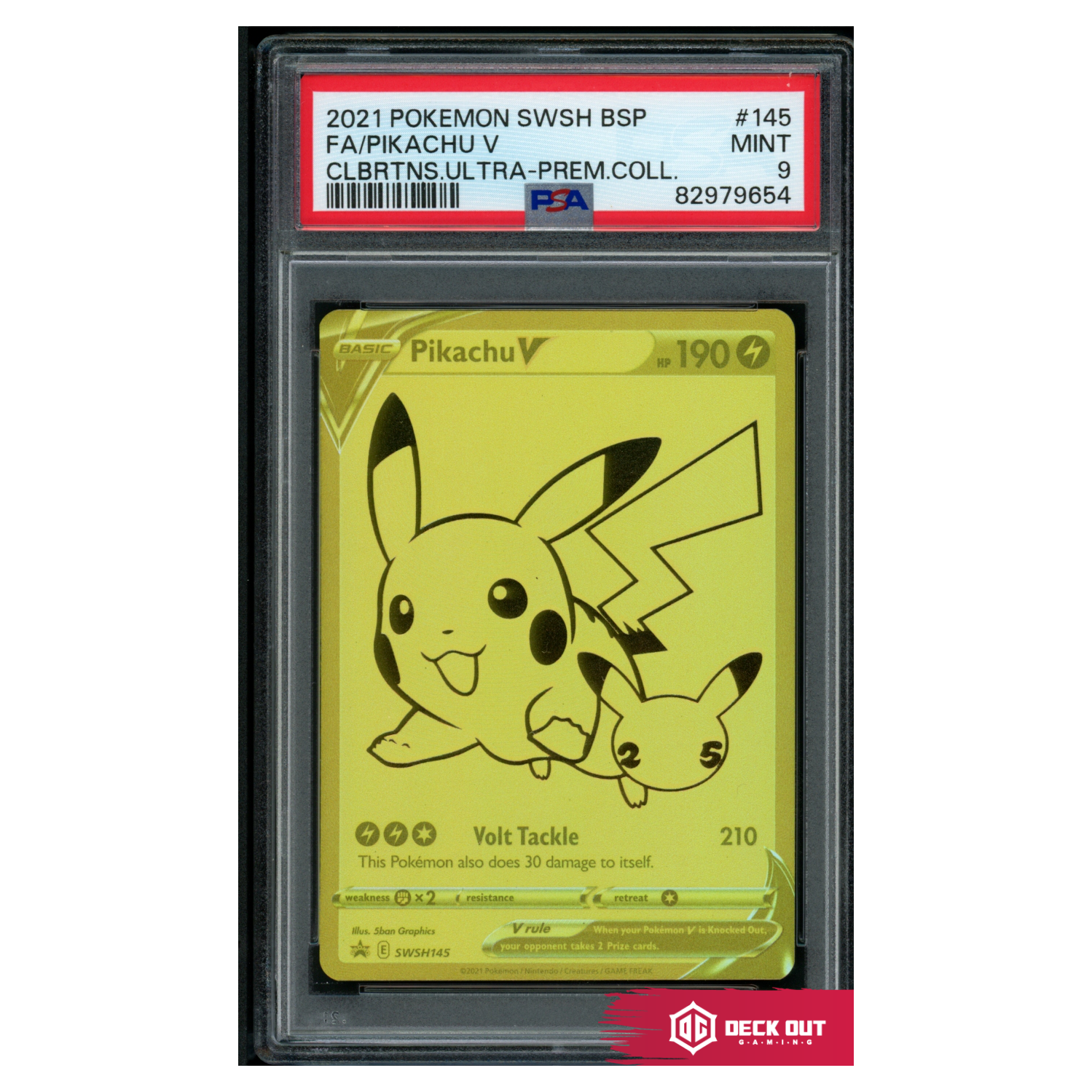 Pikachu V - SWSH Promos - SWSH145 - PSA 9 - 82979654 - Deck Out Gaming