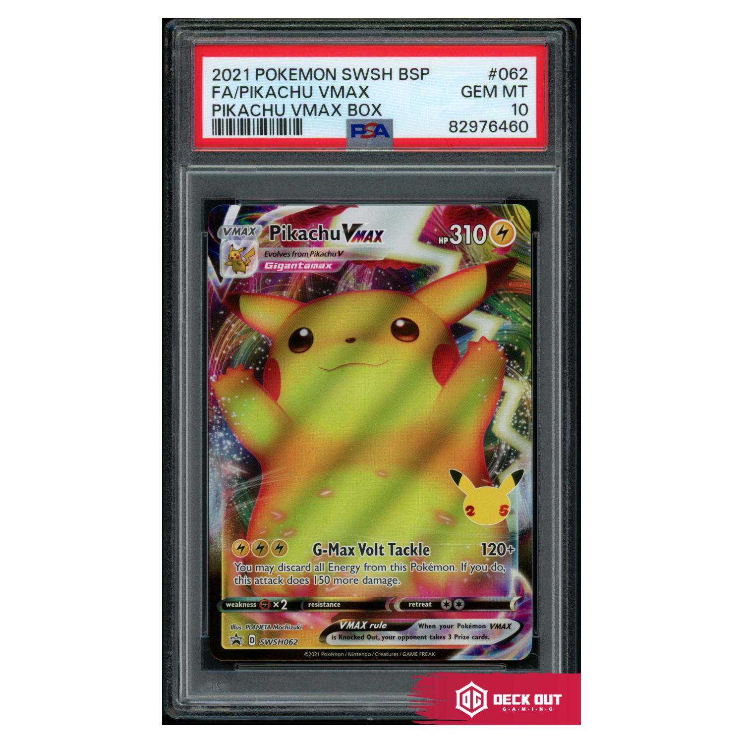 Pikachu VMAX - SWSH Promos - SWSH062 - PSA 10 - 82976460 - Deck Out Gaming