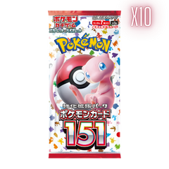 Pokemon 151 Japanese Booster Pack Bundle - 10 Packs - Deck Out Gaming