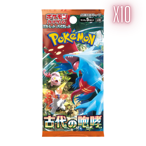 Pokemon Ancient Roar Japanese Booster Pack Bundle - 10 Packs