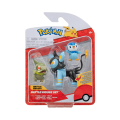 Pokemon Battle Figure Set - Axew, Luxio, Piplup - Deck Out Gaming