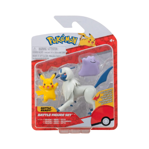 Pokemon Battle Figure Set - Pikachu, Absol, Ditto