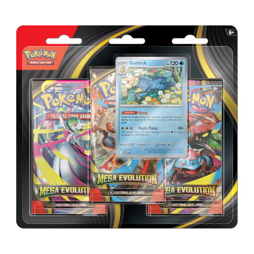 Pokemon ME Base Set 3-Pack Blister - Golduck (Limit 1 Per Person) - Deck Out Gaming