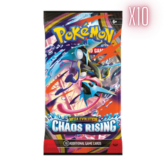 Pokemon - ME4 Chaos Rising - Booster Pack Bundle - 10 Packs (Random Arts) - Deck Out Gaming