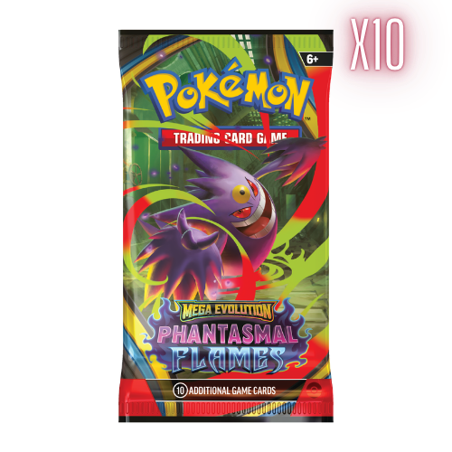 Pokemon - ME2 Phantasmal Flames - Booster Pack Bundle - 10 Packs (Random Arts)-1