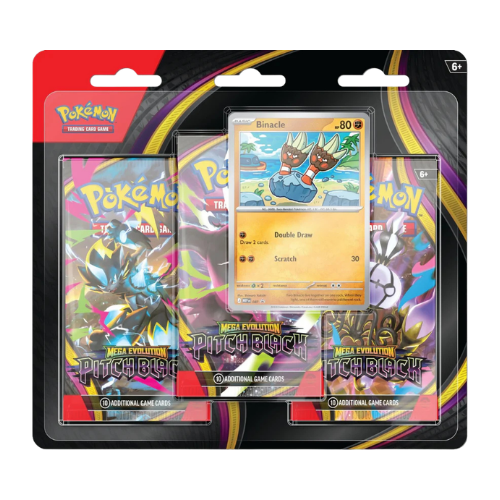 Pokemon - ME5 Pitch Black - 3-Pack Blister - Binacle (Limit 2 Per Person) (Pre-Order Ships July 17 2026) - Deck Out Gaming