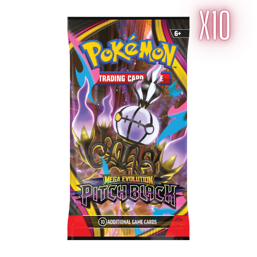 Pokemon - ME5 Pitch Black - Booster Pack Bundle - 10 Packs (Random Arts)