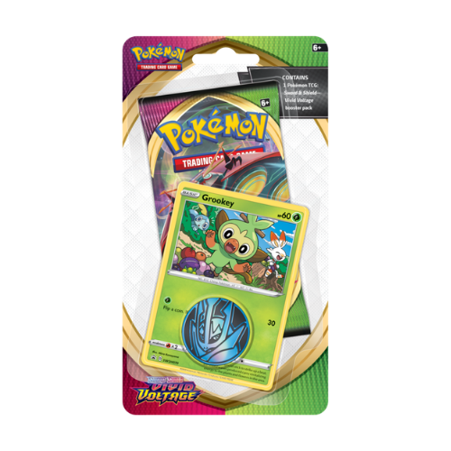 Pokemon SWSH Vivid Voltage Checklane Blister - Grookey - Deck Out Gaming