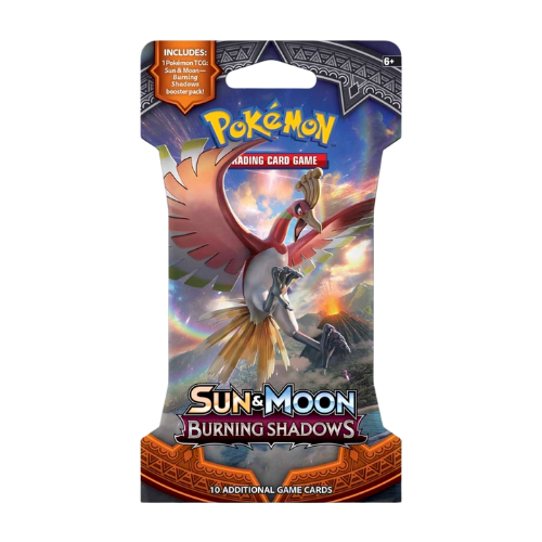 Pokemon SM Burning Shadows Sleeved Booster Pack (Random Art) - Deck Out Gaming