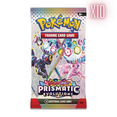 Pokemon SV Prismatic Evolution Booster Pack Bundle - 10 Packs (Random Arts) - Deck Out Gaming