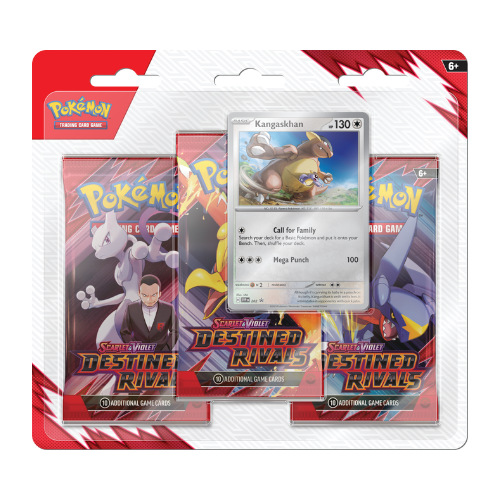 Pokemon SV Destined Rivals 3-Pack Blister - Kangaskhan - Deck Out Gaming