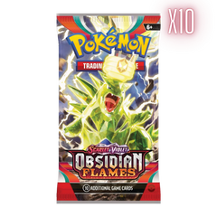 Pokemon SV Obsidian Flames Booster Pack Bundle - 10 Packs (Random Arts) - Deck Out Gaming