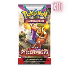 Pokemon SV Paldea Evolved Booster Pack Bundle - 10 Packs (Random Arts) - Deck Out Gaming