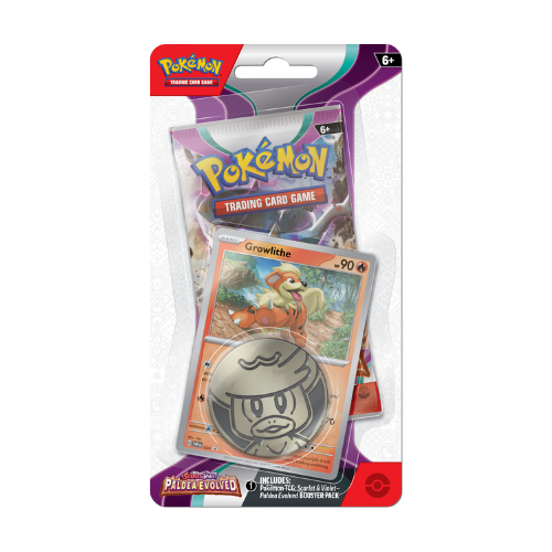Pokemon SV Paldea Evolved Checklane Blister - Growlithe - Deck Out Gaming