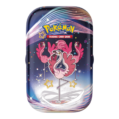 Pokemon SV Paldean Fates Mini Tin - Flamigo - Deck Out Gaming