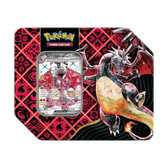 Pokemon SV Paldean Fates Tin - Charizard (Tear In Wrap) - Deck Out Gaming