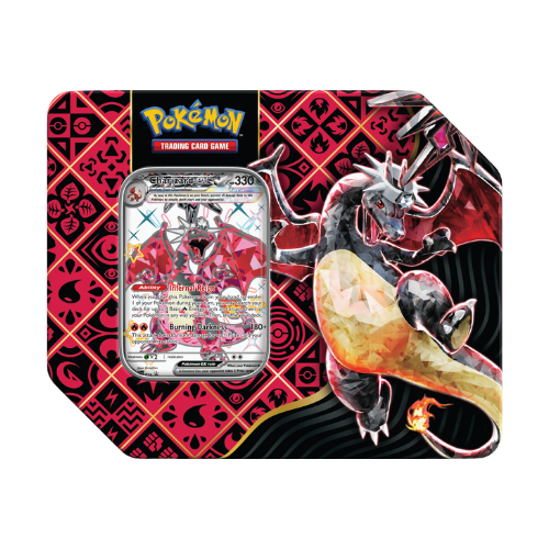 Pokemon SV Paldean Fates Tin - Charizard (Tear In Wrap) - Deck Out Gaming