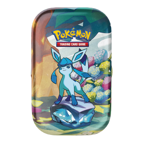 Pokemon SV Prismatic Evolutions Mini Tin - Glaceon (No Sealed Displays) (Limit 1 Per Person) - Deck Out Gaming