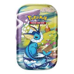 Pokemon SV Prismatic Evolutions Mini Tin - Vaporeon (No Sealed Displays) (Limit 1 Per Person) - Deck Out Gaming