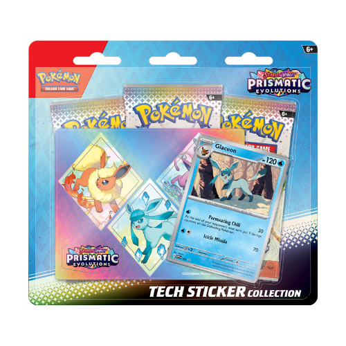 Pokemon SV Prismatic Evolutions Tech Sticker Collection - Glaceon (Pre-Order Ships January 17 2025) (Limit 1 Per Person) - Deck Out Gaming