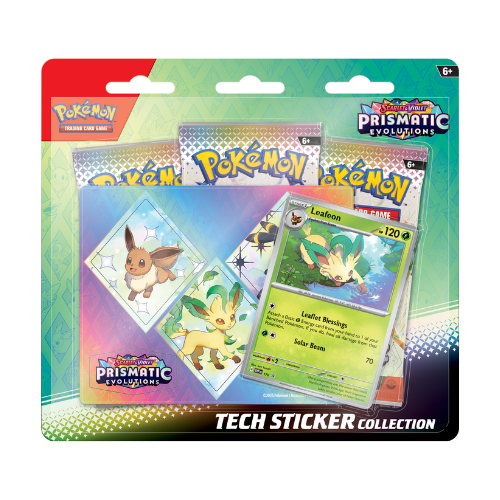 Pokemon SV Prismatic Evolutions Tech Sticker Collection - Leafeon (Pre-Order Ships January 17 2025) (Limit 1 Per Person) - Deck Out Gaming