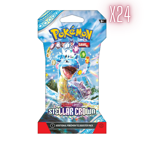 Pokemon SV Stellar Crown Sleeved Booster Pack Bundle (Pre-Order Ships September 13 2024) - Deck Out Gaming