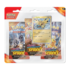 Pokemon SV Surging Sparks 3-Pack Blister - Zapdos (Pre-Order Ships November 8 2024) - Deck Out Gaming