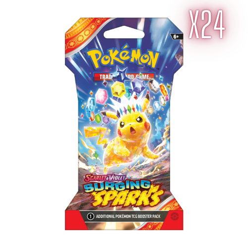 Pokemon SV Surging Sparks Sleeved Booster Pack Bundle (Pre-Order Ships November 8 2024) - Deck Out Gaming