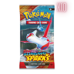 Pokemon SV Surging Sparks Booster Pack Bundle - 10 Packs (Random Arts) - Deck Out Gaming