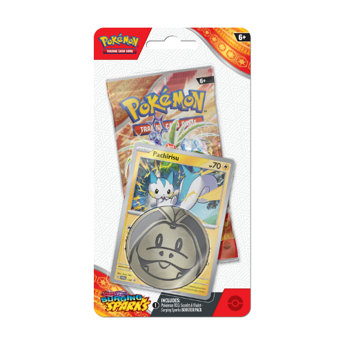 Pokemon SV Surging Sparks Checklane Blister - Pachirisu (Pre-Order Ships November 8 2024) - Deck Out Gaming