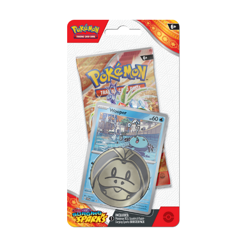 Pokemon SV Surging Sparks Checklane Blister - Wooper (Pre-Order Ships November 8 2024) - Deck Out Gaming