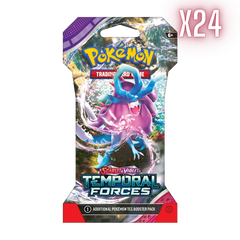 Pokemon SV Temporal Forces 24 Sleeved Booster Pack Bundle (Random Arts) - Deck Out Gaming