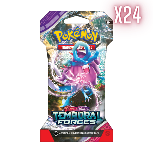 Pokemon SV Temporal Forces 24 Sleeved Booster Pack Bundle (Random Arts) - Deck Out Gaming