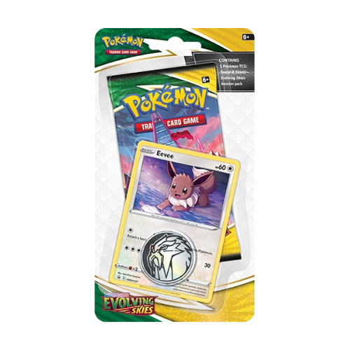Pokemon SWSH Evolving Skies Checklane Blister - Eevee - Deck Out Gaming
