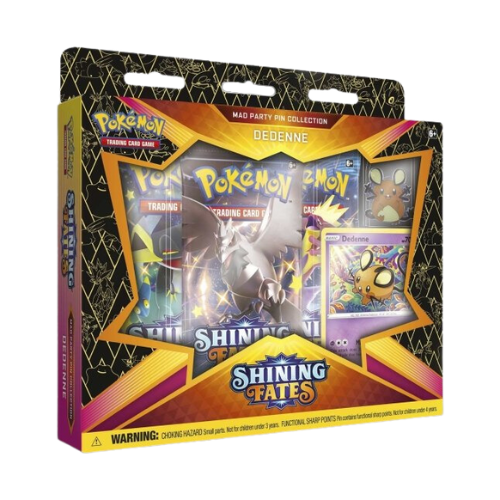 Pokemon SWSH Shining Fates Mad Party Pin Collection - Dedenne - Deck Out Gaming