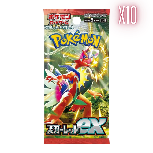 Pokemon Scarlet ex Japanese Booster Pack Bundle - 10 Packs