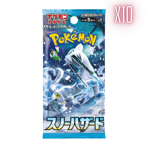 Pokemon Snow Hazard Japanese Booster Pack Bundle - 10 Packs