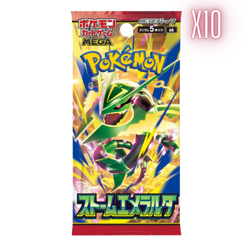 Pokemon - M6 - Storm Emeralda - Japanese Booster Pack Bundle - 10 Packs-1