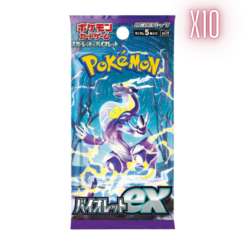 Pokemon Violet ex Japanese Booster Pack Bundle - 10 Packs - Deck Out Gaming