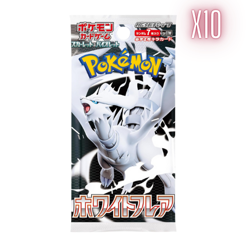 Pokemon White Flare Japanese Booster Pack Bundle - 10 Packs - Deck Out Gaming